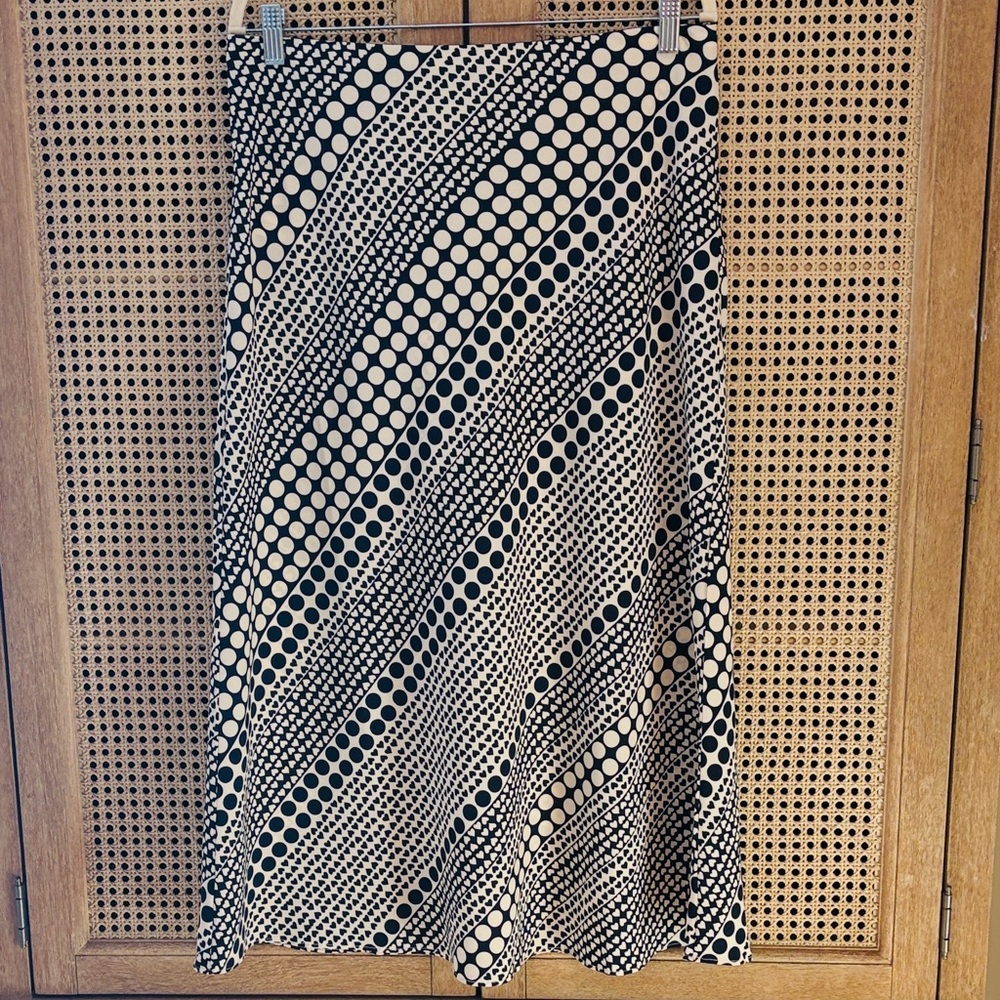 LOFT Hearts and Dots Print Skirt